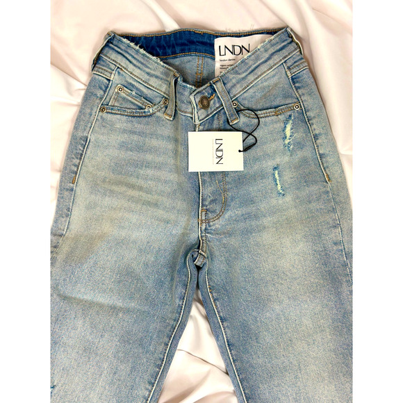 LNDN Landon Denim High Rise Straight Leg Distressed Jeans 36" Waist - Picture 8 of 16